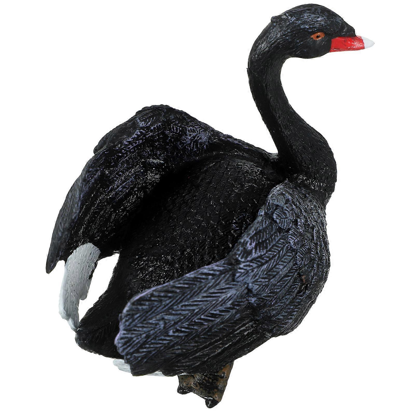 Small Swan Figurines Garden Decoration Toy Child Education 8X7X5.5CM 1Set