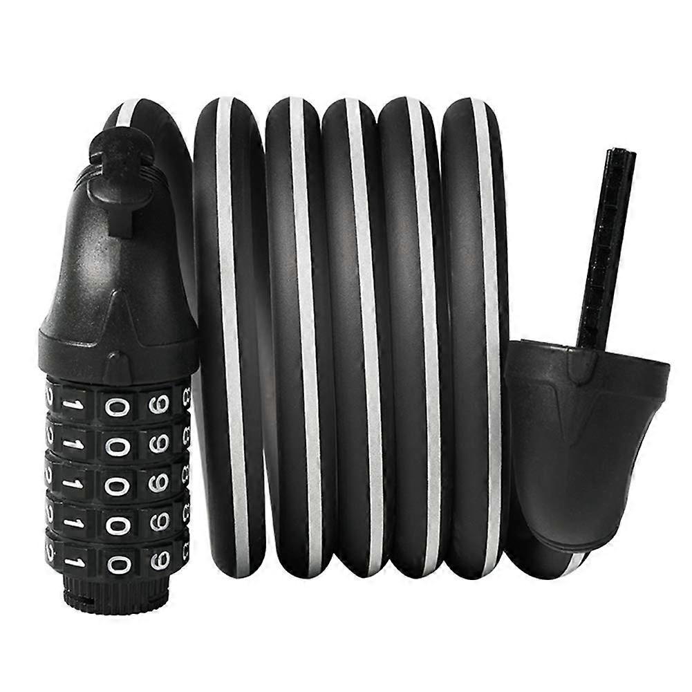 Fahrradschloss 5-Digit Code Combination Bicycle Security Lock Spiral Steel Cable