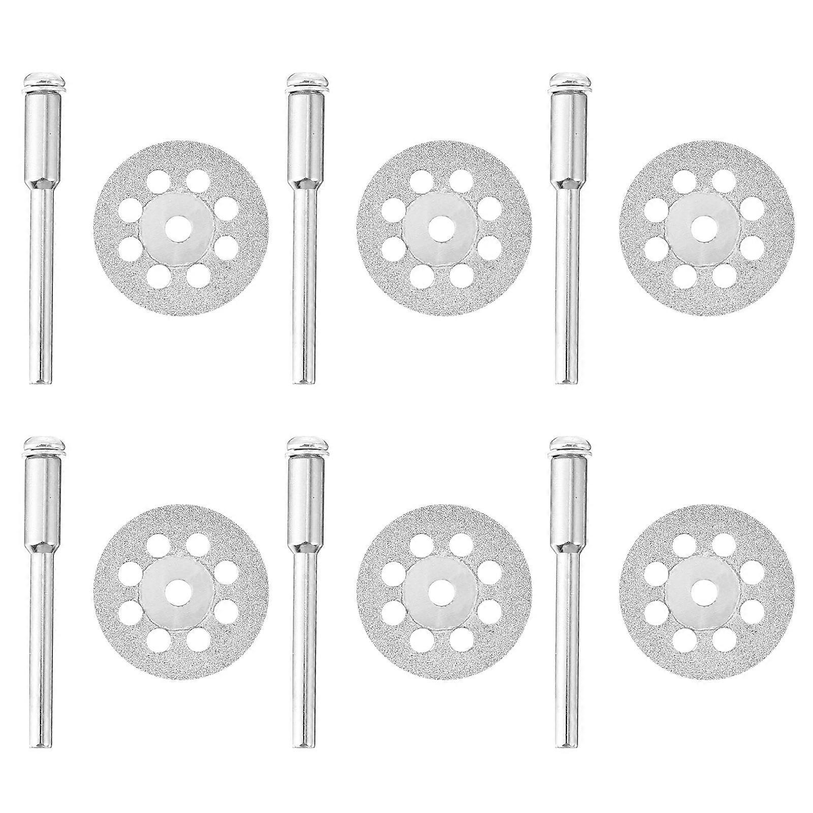 12Pcs Discs Mandrels Tools Silver