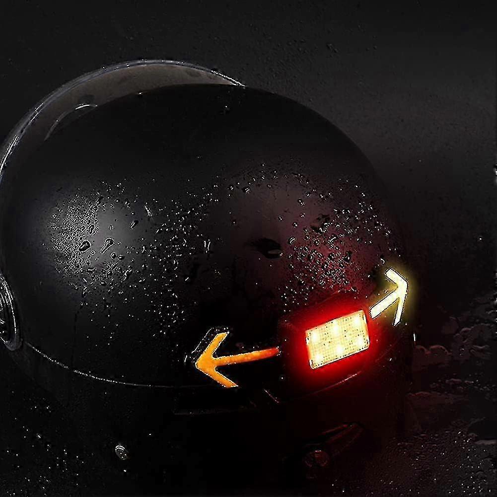 2025 LED Tail Light Helmet with Bike Turn Signal and Safety Warning Lights USB Charging Suitable for MTB and Motorcycle
