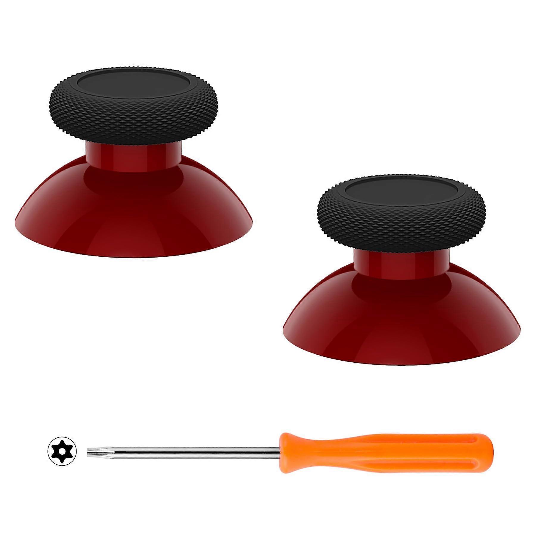 2 Coloured Thumbsticks for Xbox Series X/S Controller, Crimson Red and Black