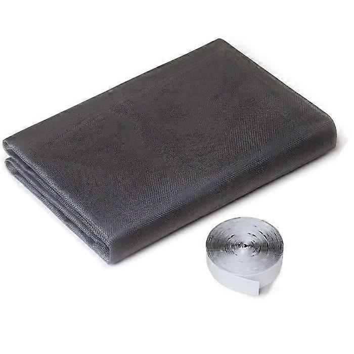 Self-adhesive mosquito net - INF - Window - Hook-and-loop fastening - Adjustable - Black