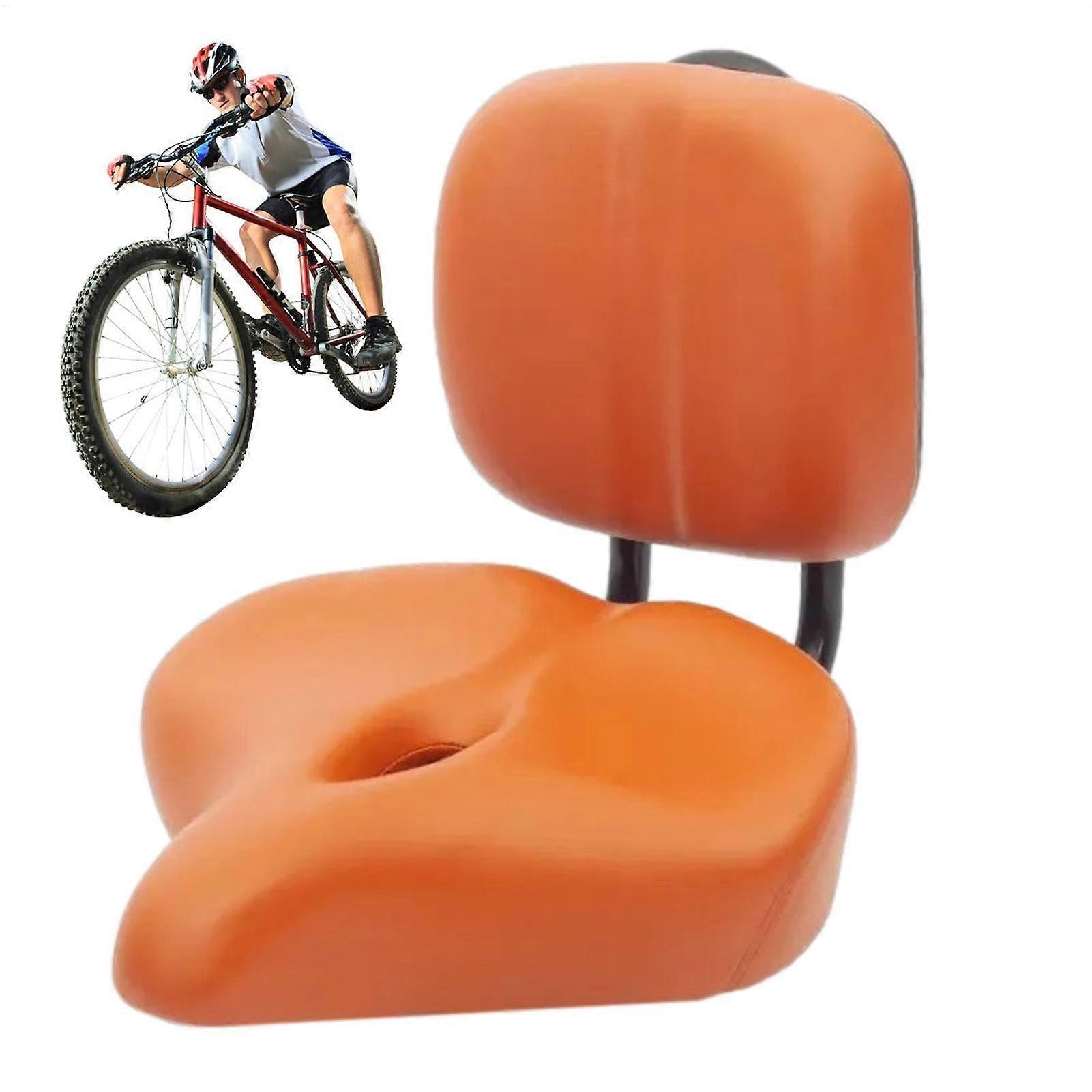 Wide Bike Seat with Comfortable Backrest and Rear Bracket for Women, Extra Wide Design, Durable and Supportive