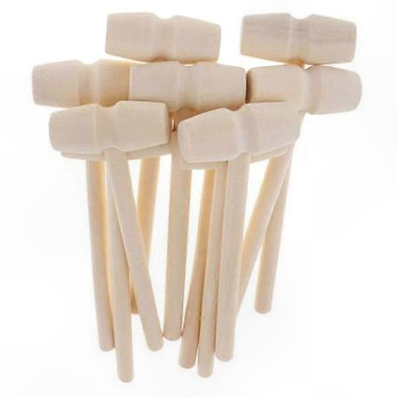 Mini Wooden Mallet Set for Shellfish and Desserts, 30pcs Solid Wood Hammers for Crabs, Lobsters, and Cake Crafting
