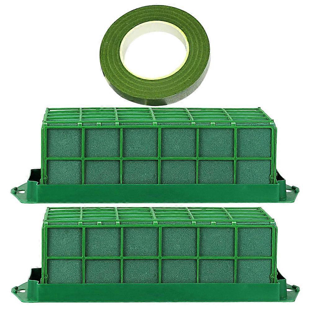 Floral Foam Cage Set for DIY Flower Arrangements with Foam Blocks and Tape for Home or Shop Decoration