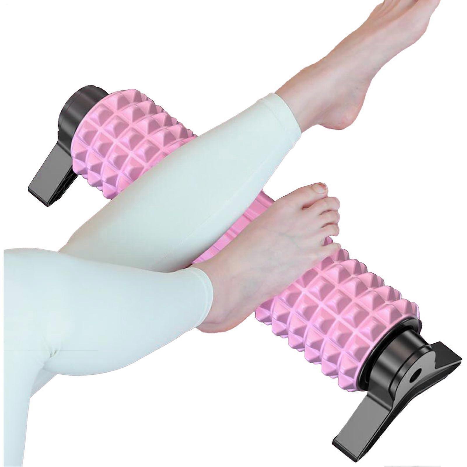 Foam Roller Tissue Massager Ergonomic High-Density Foam Portable Rolling Sticks For Legs Back Neck Pink