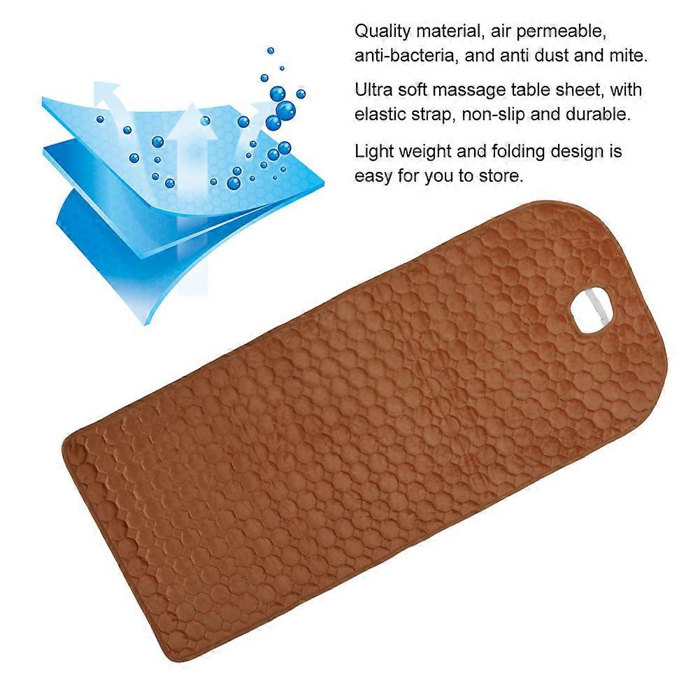 80x190cm Camel Massage Table Bed Sheet with Round Hole