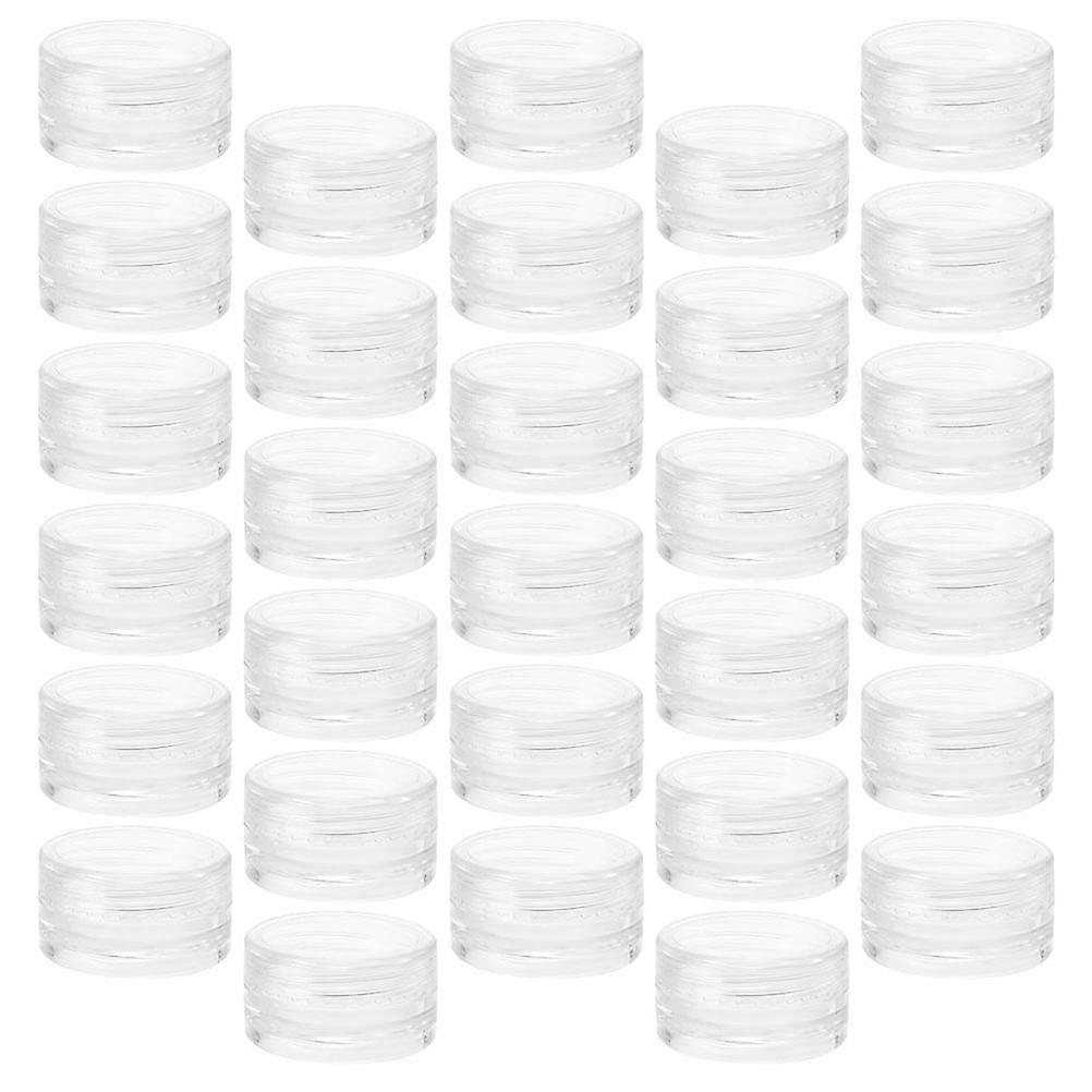 30Pcs Empty Storage Bottles for Makeup Cream with Flat Lids and Compact Size