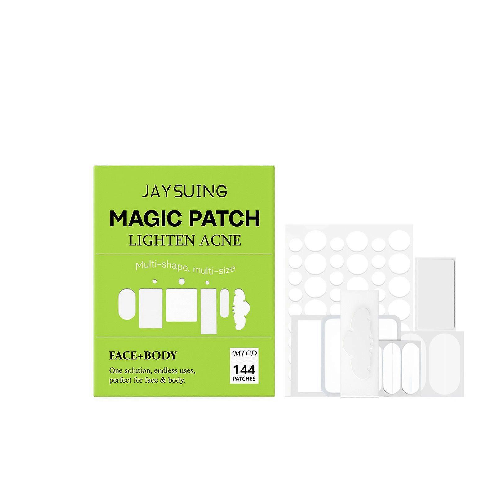 Acne Patches 144Count, 7 Shapes Hydrocolloid Zit Stickers for Face Day & Night Use (Invisible Thin Day Dots + Thick Night Patches), with Nose Strips,