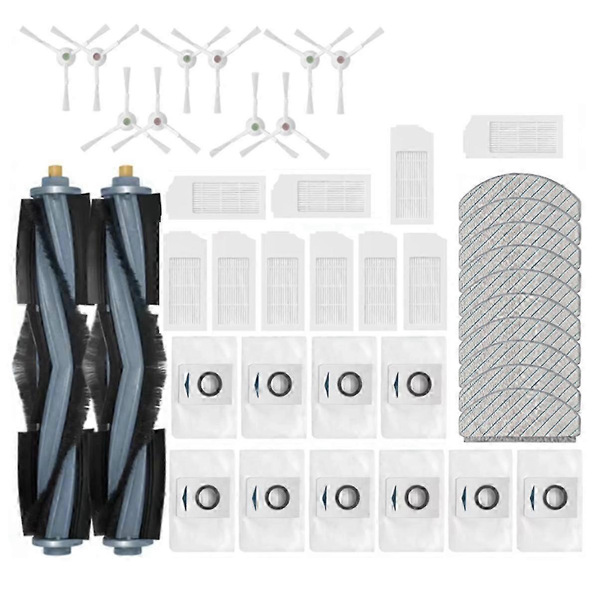 42PCS suitable for T10 PLUS/X1 PLUS Robot Vacuum Replacement Spare Parts Main Side Brush Hepa Filter Mop Clot