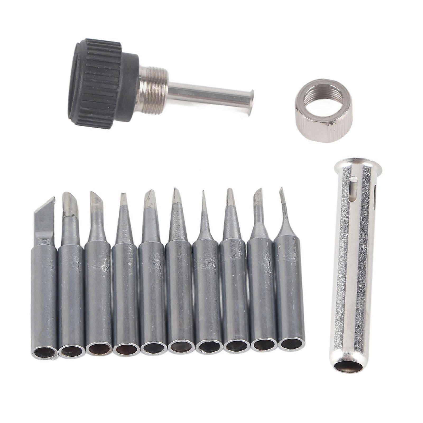 Lead Free Solder Iron Tips 900MT Soldering Station Tool (10 Tips 1 Retaining Sleeve)