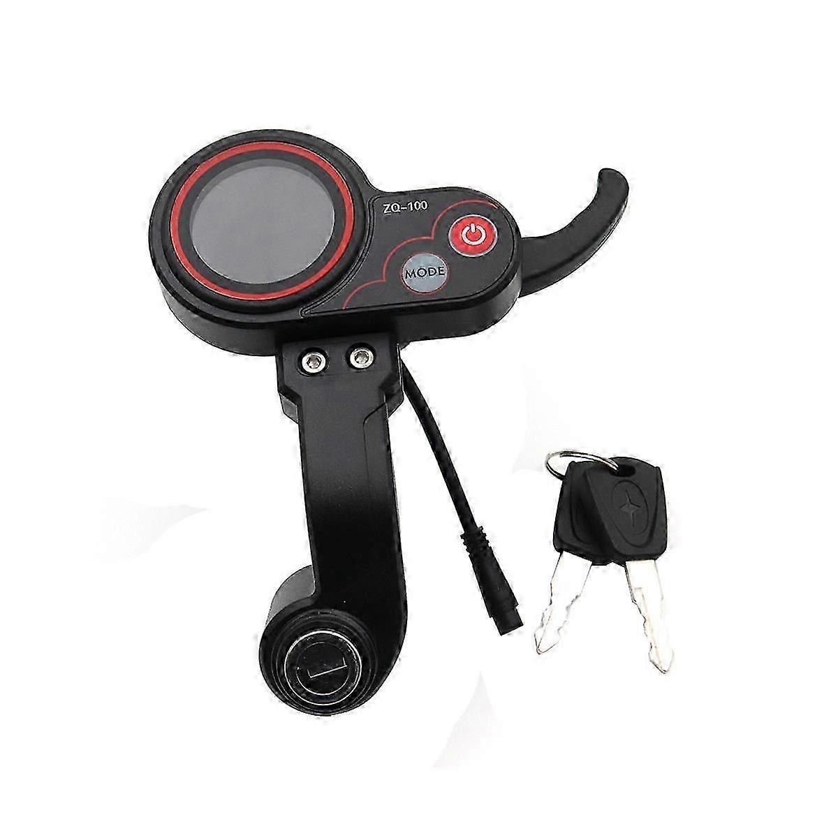 Adjustable Speed Electric Scooter Speedometer ZQ-100 with Key Control & 6-Pin Display for E-Scooters