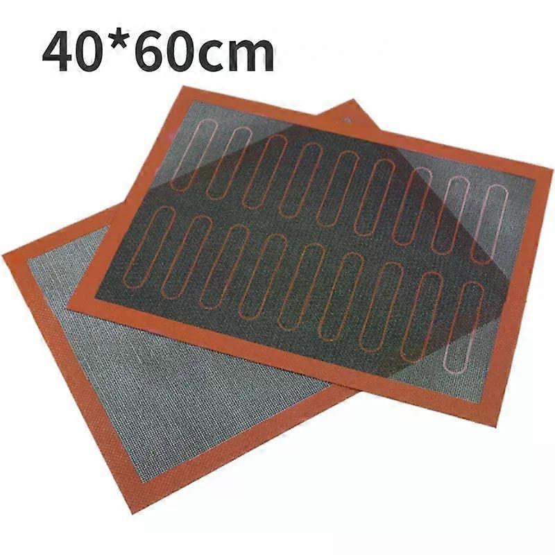 40x60cm Siliconen Dubbelzijdig Afdrukken Bakmat Non Stick Gebak Oven Cake Bakken Geperforeerd Blad Liner Gebak Mat