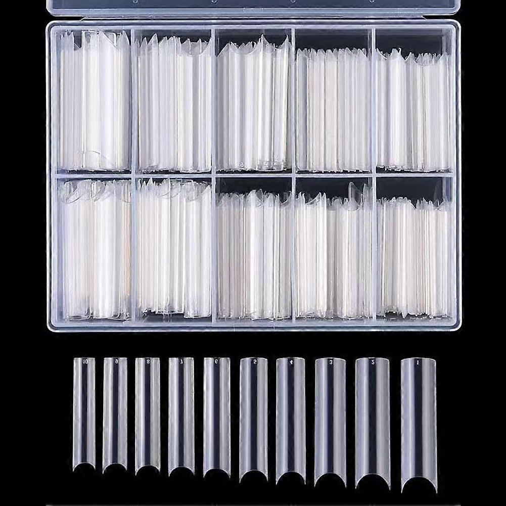 Extended False Nails - Natural & Long-Lasting, Durable, Stylish Colors, Easy to Replace, Safe & Healthy, 200 Pieces per Box