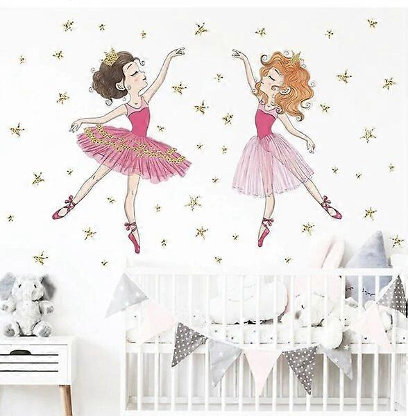 Ballet wall stickers, suitable for multiple smooth surfaces, easy to peel off when heated