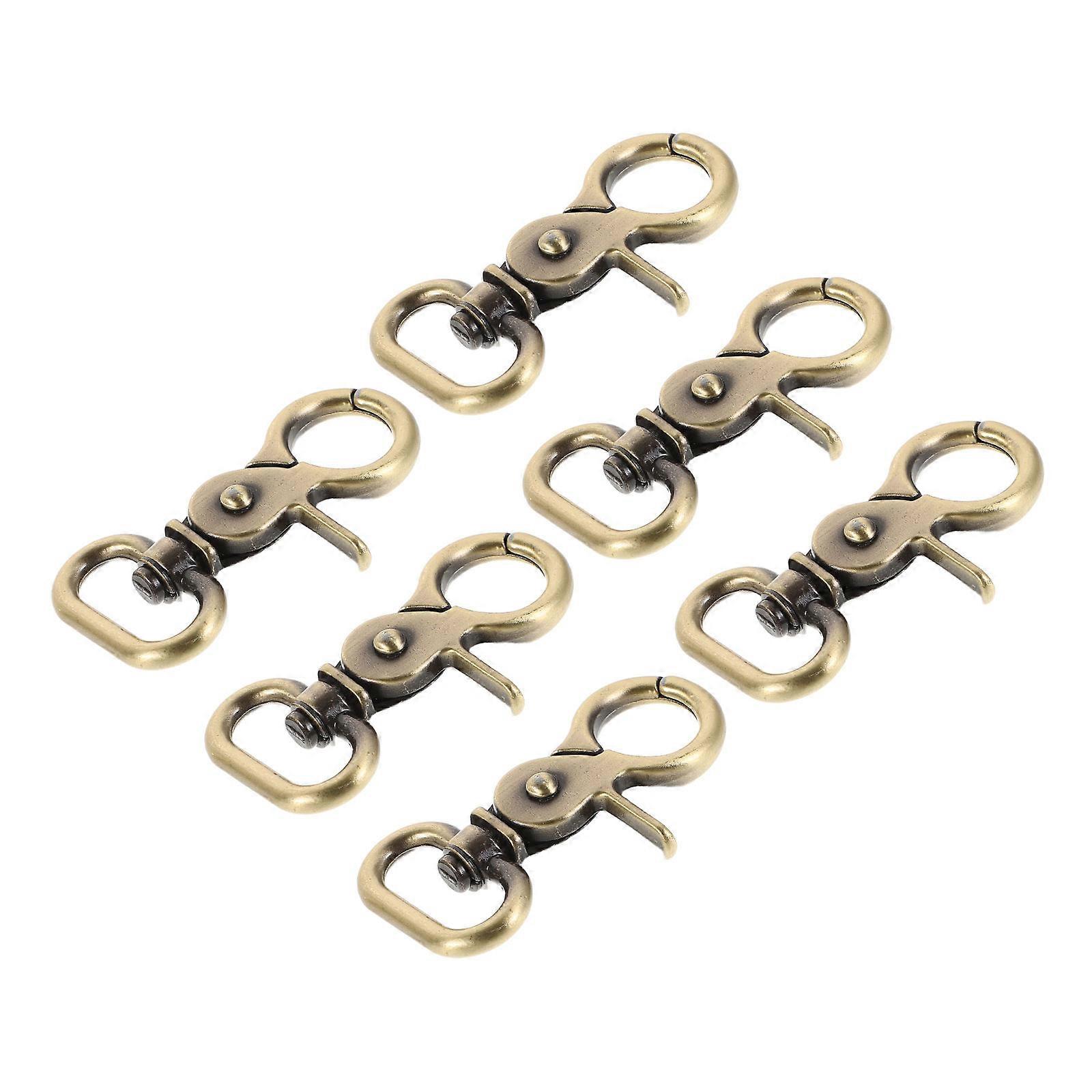 6pcs Alloy Swivel Snap Hooks Trigger Clasps for DIY Bag Making Versatile Hardware Crafting Luggage Clamp Connections