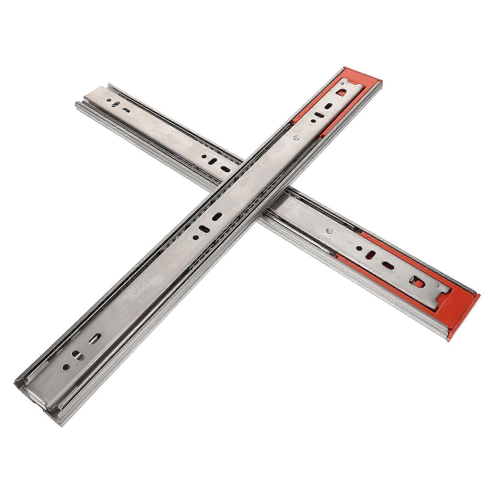 Detachable Drawer Glides Stainless Steel Sliding Rails Quiet Operation Containers 2Pcs