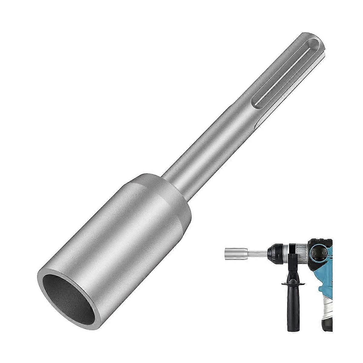 SDS-Max Ground Rod Driver, 30mm Heavy Duty Steel Drill Bit Driver,for RotaryHammer Drill Grounding