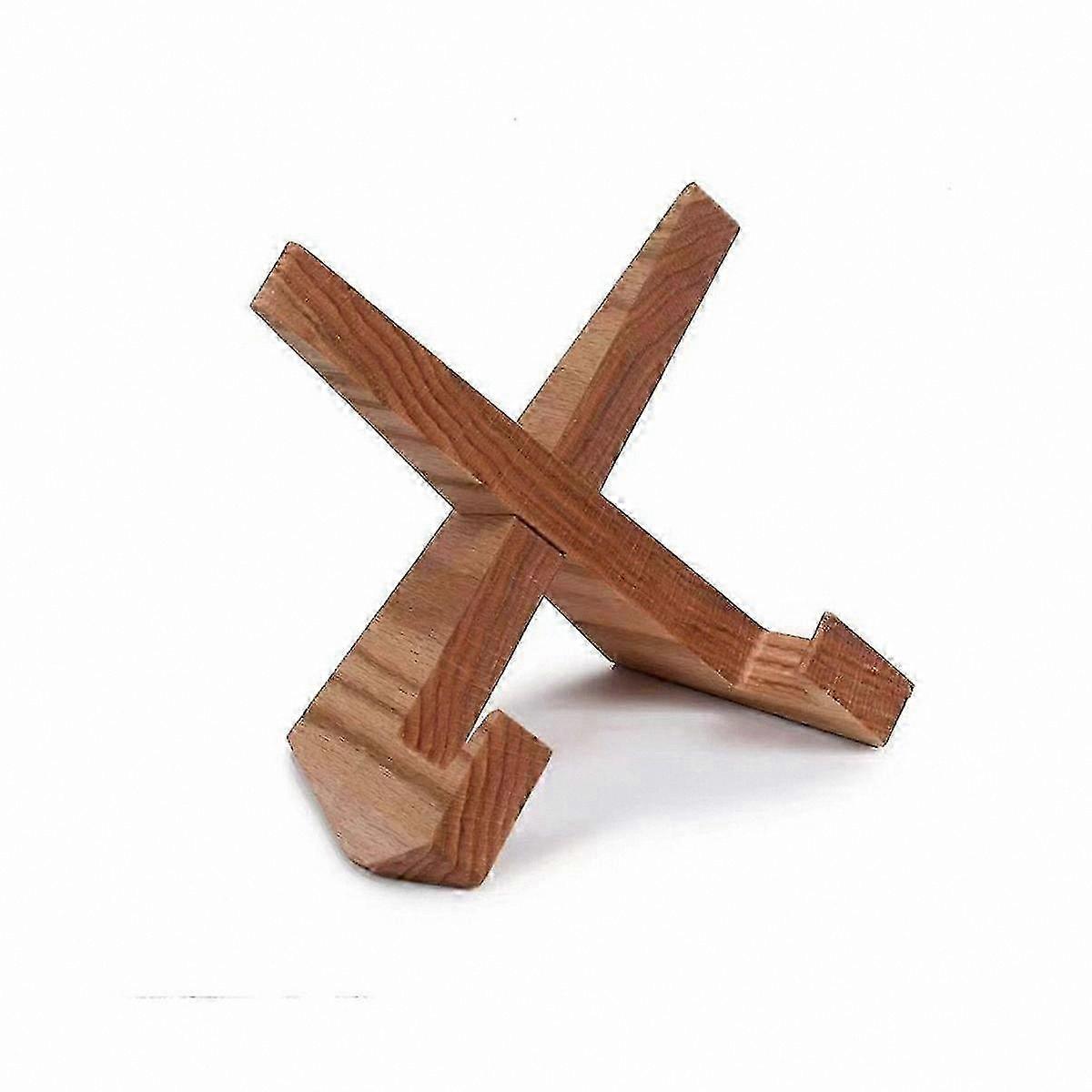Wooden Cookbook Stand, Rustic Recipe Holder, Farmhouse Style Display for Kitchen Use