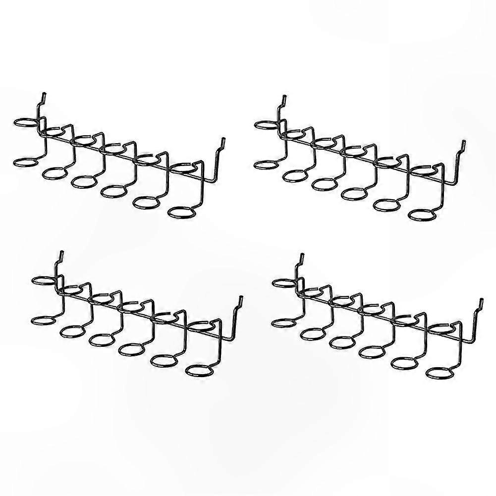Multi-tool Organizer Rack with 4 Screwdriver Slots, Pegboard Accessory for Tool Storage, Durable Multi-ring Holder for Workshop