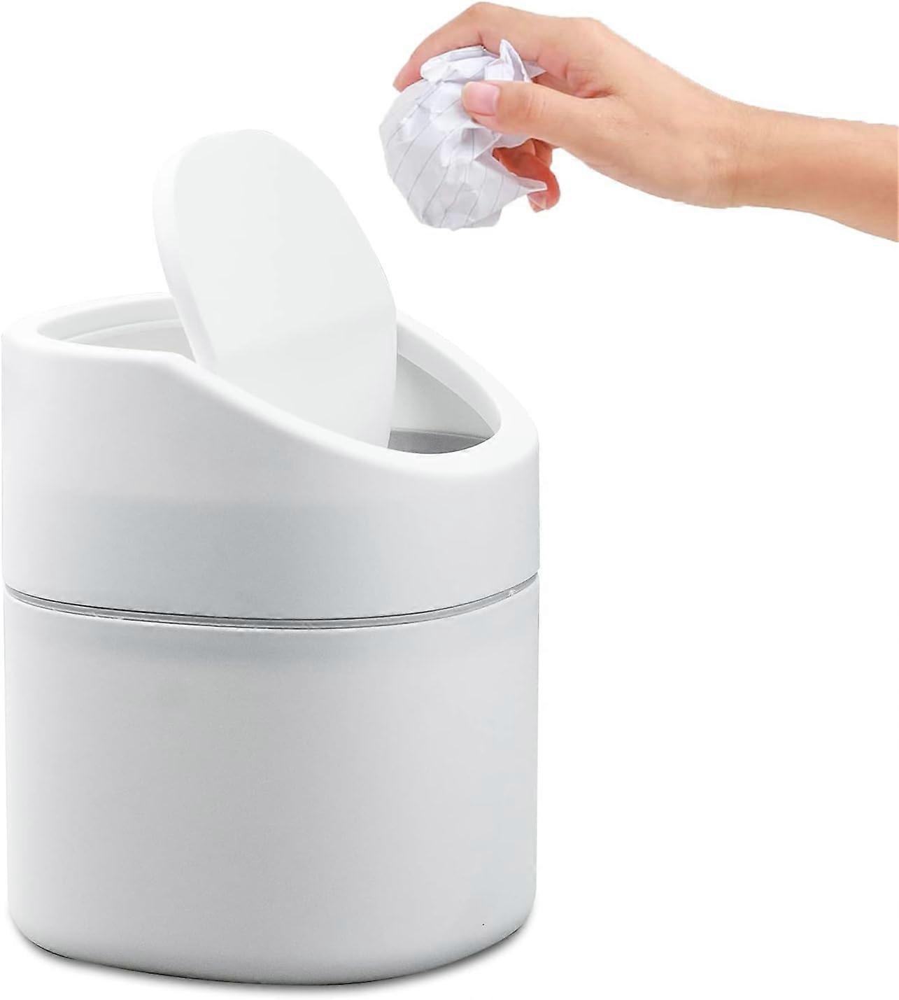 Mini Trash Can with Lid Small Trash Can