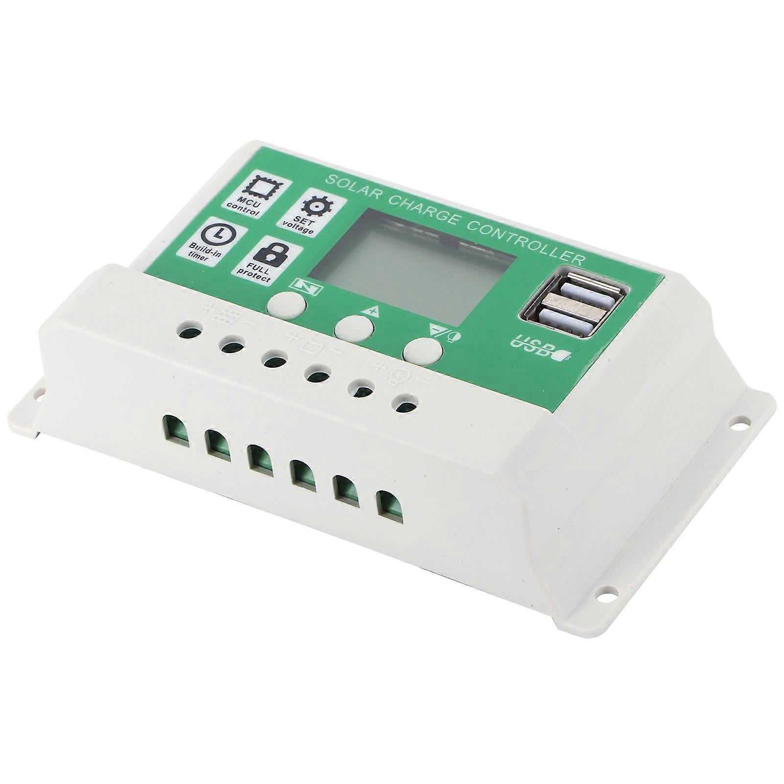 20A 12V/24V LCD Solar Charge Controller PWM 135x70x32mm Black