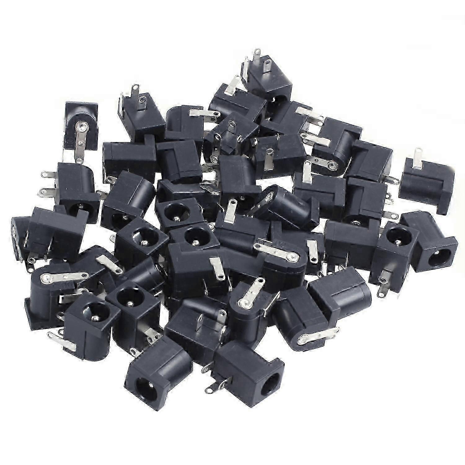 sourcingmap 45PCS DC Power Jack Socket 2.1mm x 5.5mm Montare PCB tip butoi DC-005