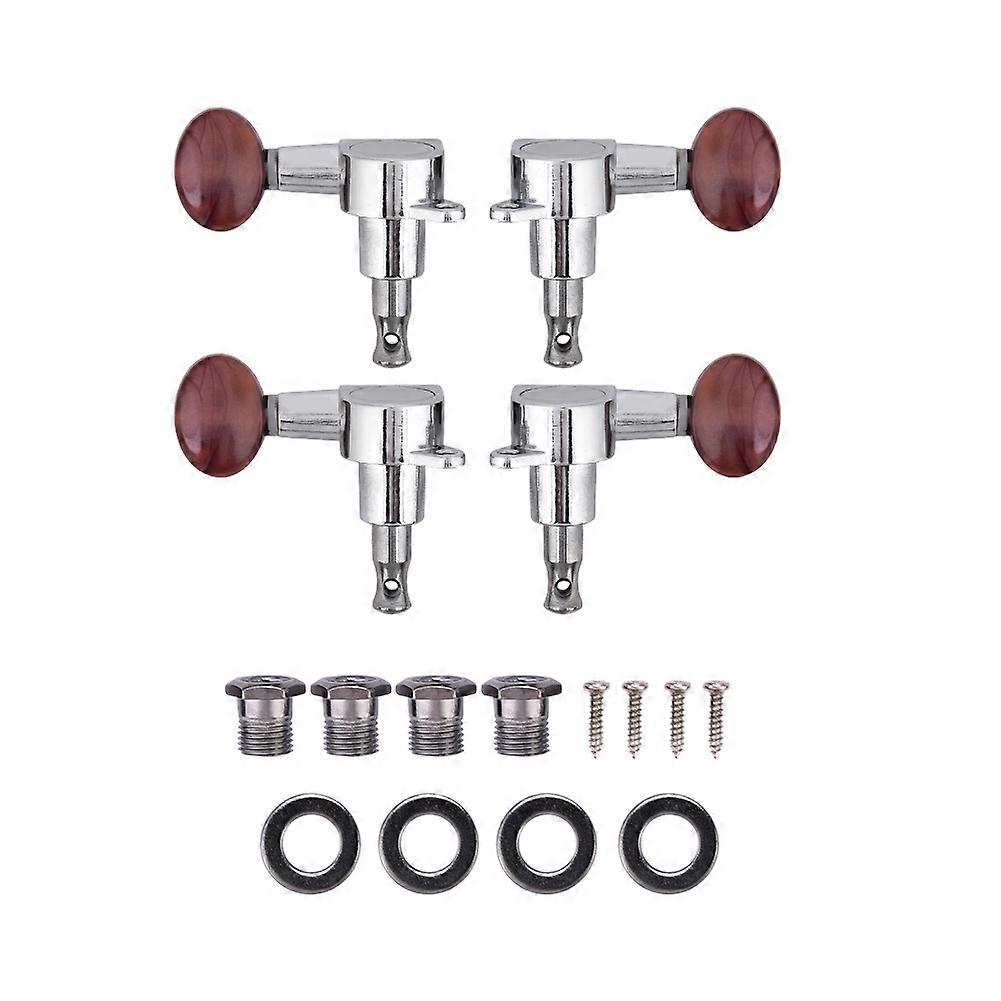 2L2R Zinc Alloy Silver Red Locking Ukulele String Tuners