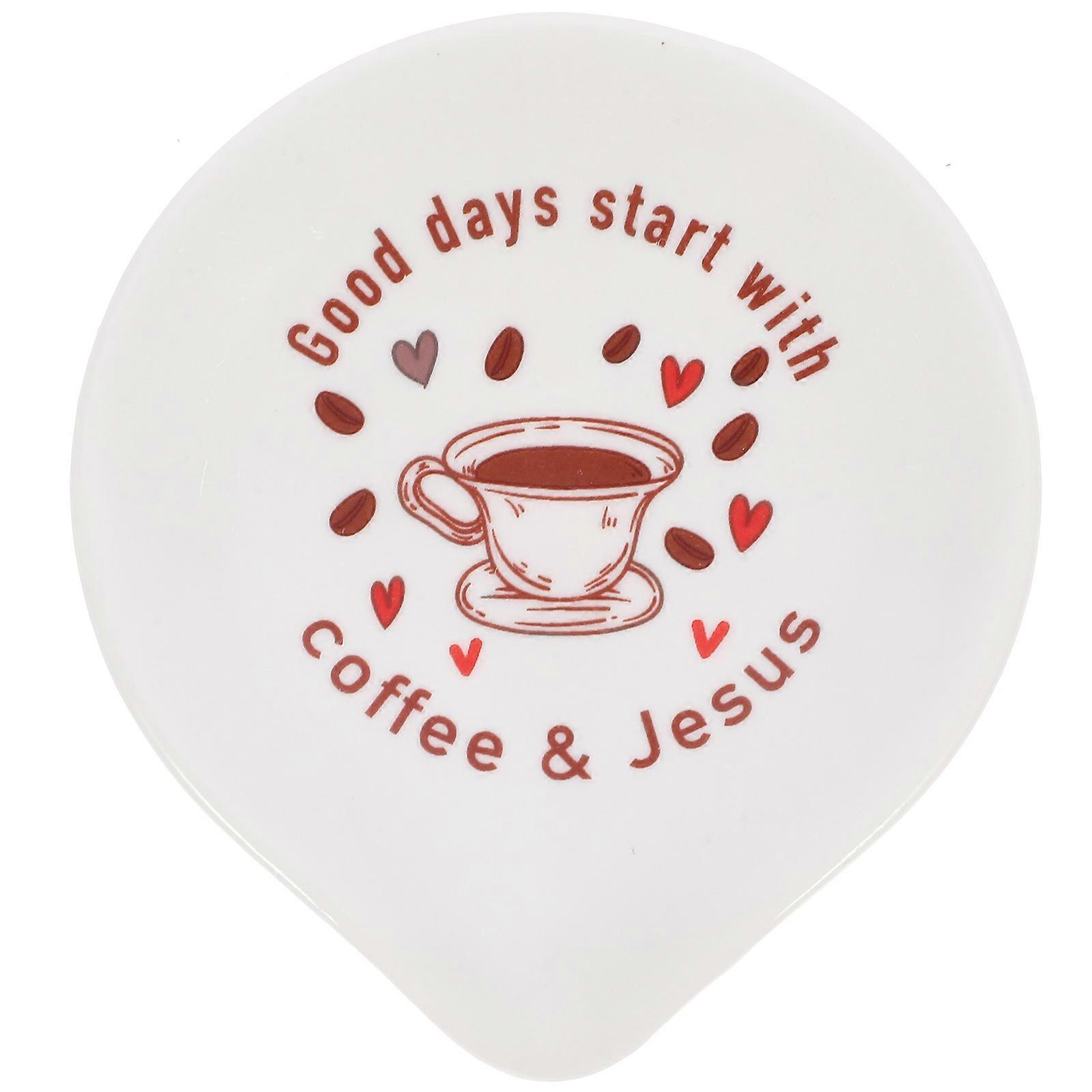 Coffee Spoon Holder Ceramic Spoon Rest for Kitchen Use