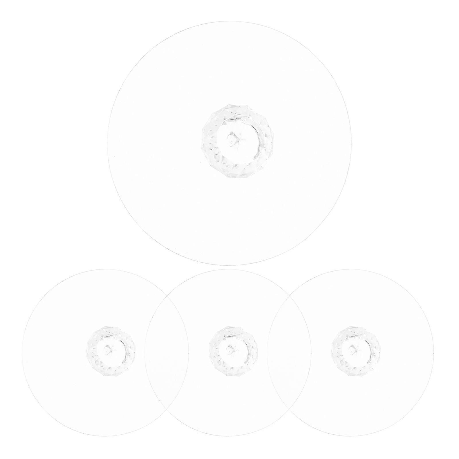 Adhesive Cabinet Handles Clear Acrylic Drawer Knobs for Home Use 12Pcs