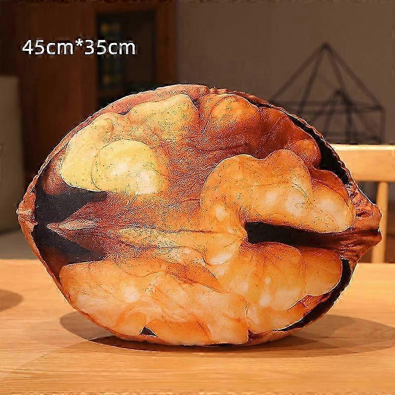Simulation Food Plush Nut Pillow - Peanut, Walnut, Chestnut Sofa Floor Cushion - Creative Toy And Gift For Kids, Girls - Decorative