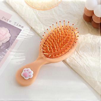 Spazzola districante Pettine professionale a spazzola districante a paletta per capelli ricci lunghi e sottili Artiglio arancione