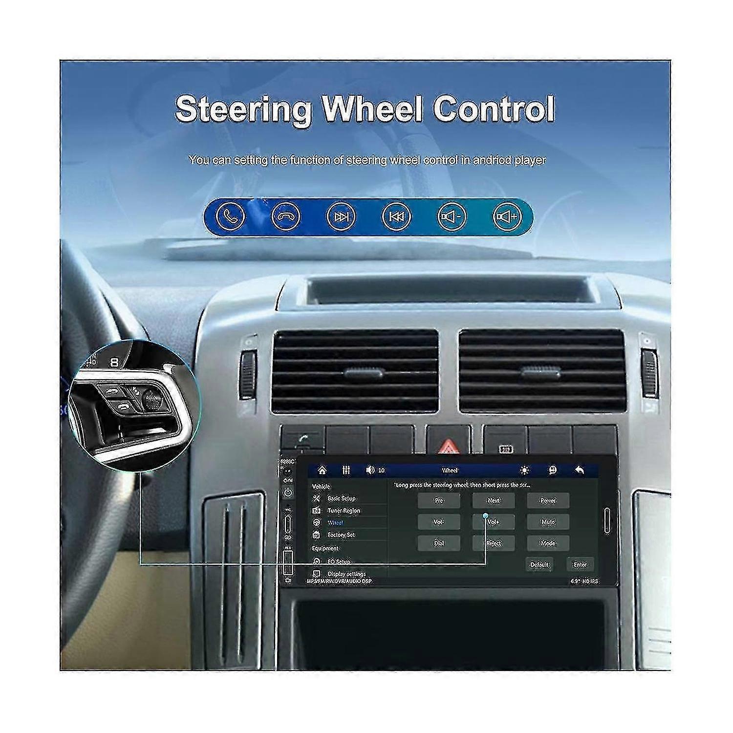 6.9inch Touchscreen Single Din Car Stereo ,wired Carplay Android Auto Car Radio, Bluetooth Fm Usb T