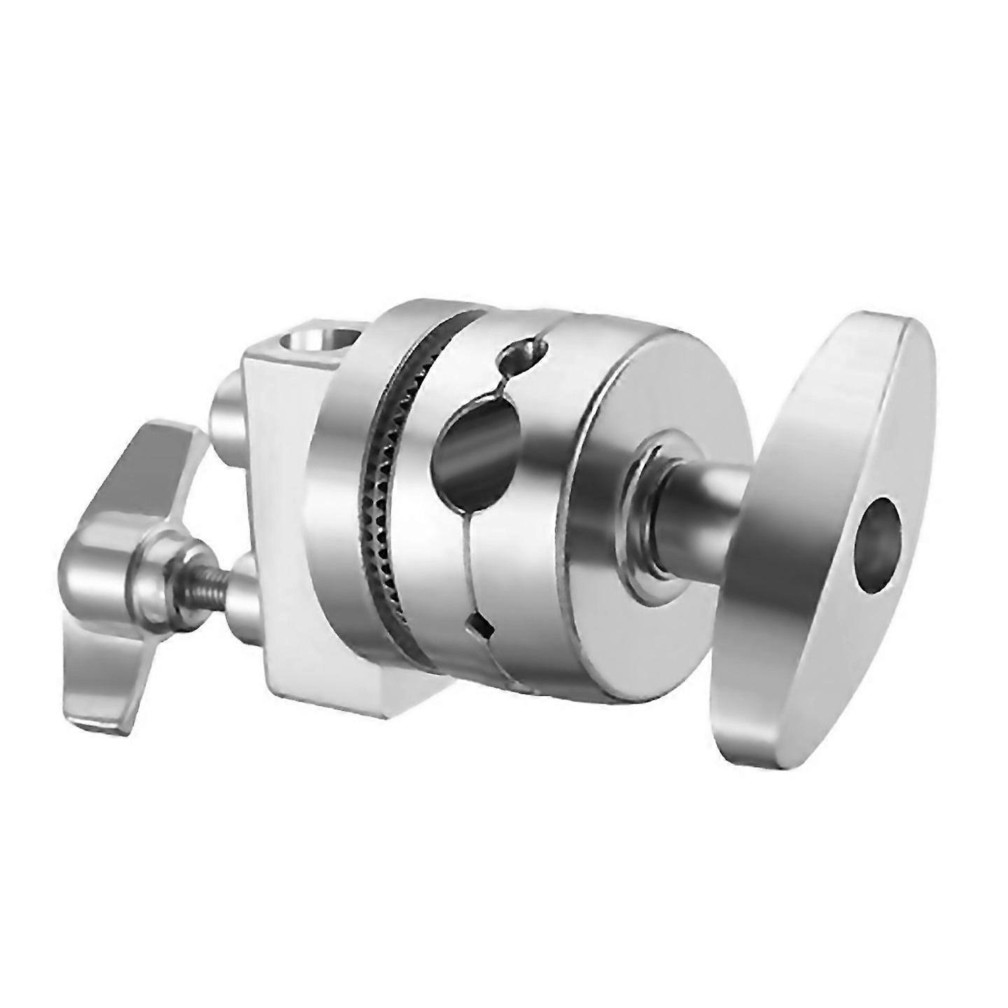 For Light Stand Mounting Adapter Swivel Head Holder Grip Head Silver