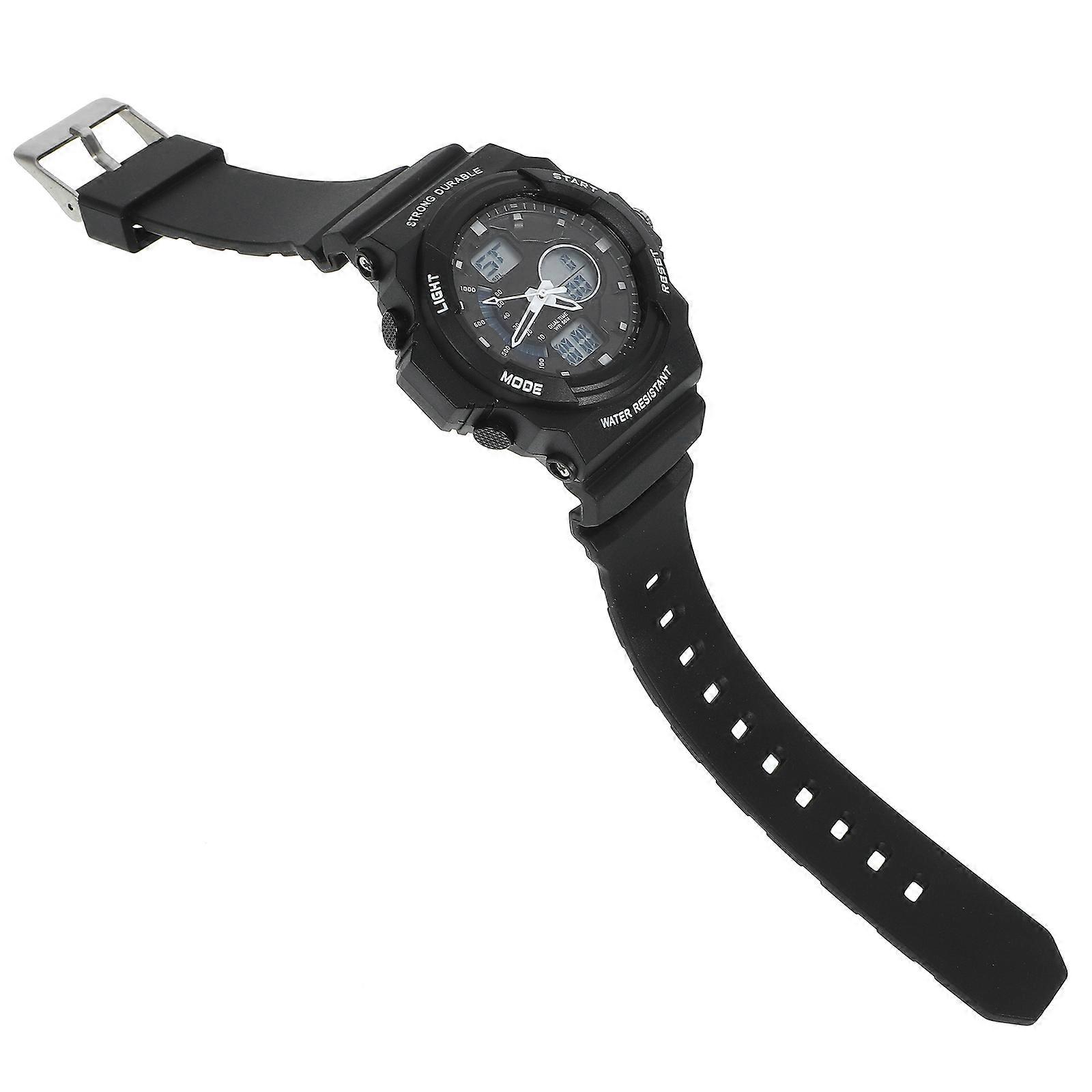 LED Digital Quartz Watch Multi-Functional Waterproof Dual Time