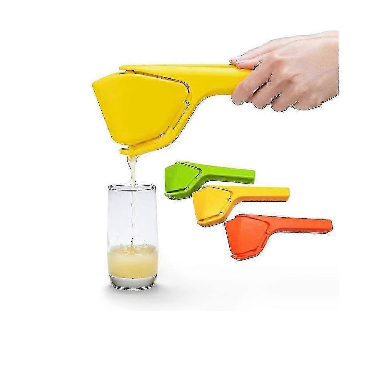 Upgraded 3-Piece Manual Lemon Squeezer with Easy Handheld Juicer Press for Lemon or Citrus Fruits
