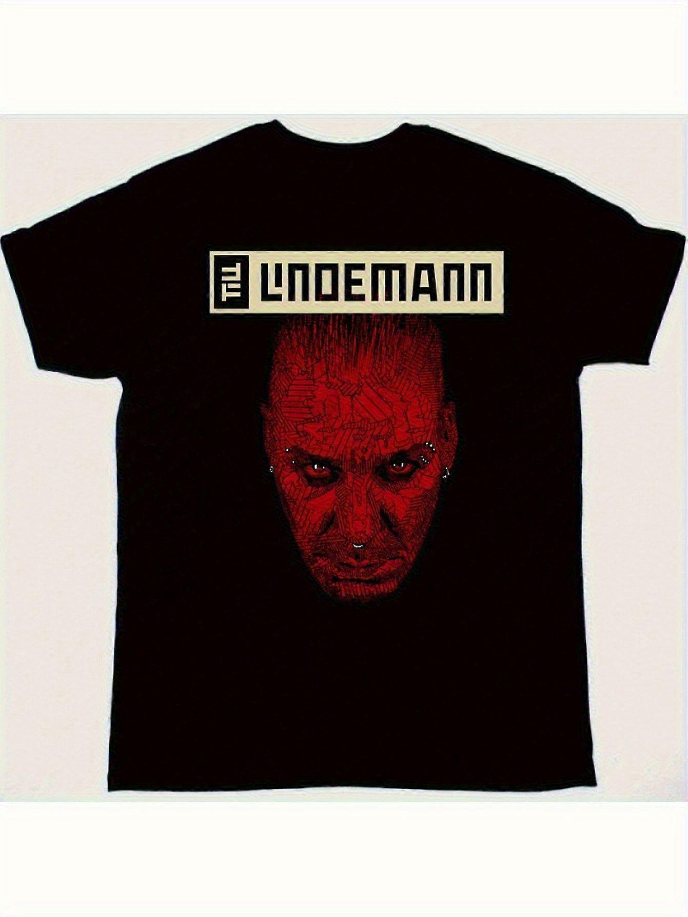 تي شيرت TILL LINDEMANN الرسمي للفرقة - تي شيرت قطن ثقيل الرقبة مستديرة مع صورة حمراء - قميص Till Lindemann للرجال و -SRYIP40