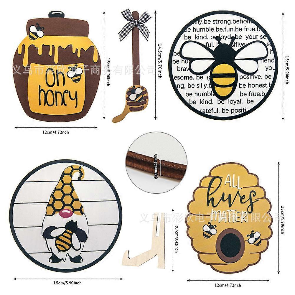 Cute bee face covering man set layered tray ornaments restaurant table atmosphere decorations
