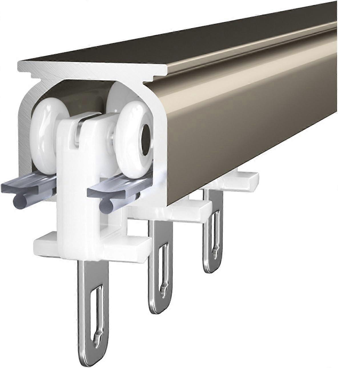 Room Divider Ceiling Curtain Track Rail for Living Room and Bedroom, Includes Roller Hooks, Installation Hardware, and End Cap-R9F