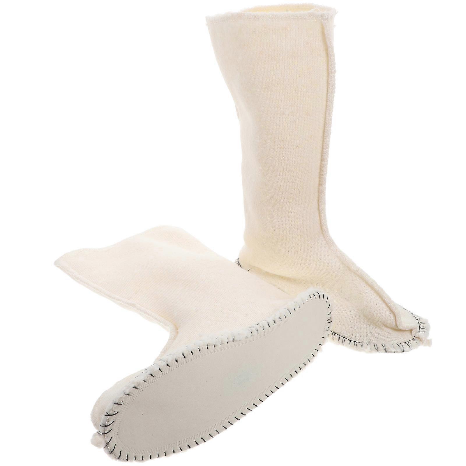 2Pairs Detachable Warm Boot Liners Thermal Socks for Winter Use