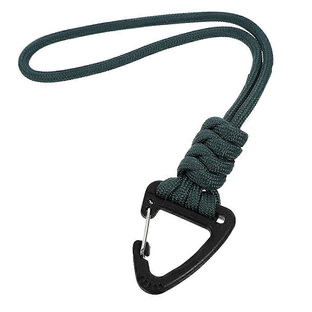 Lanyard with Carabiner for Keys and Wallet Braided 2Pcs Dark Green