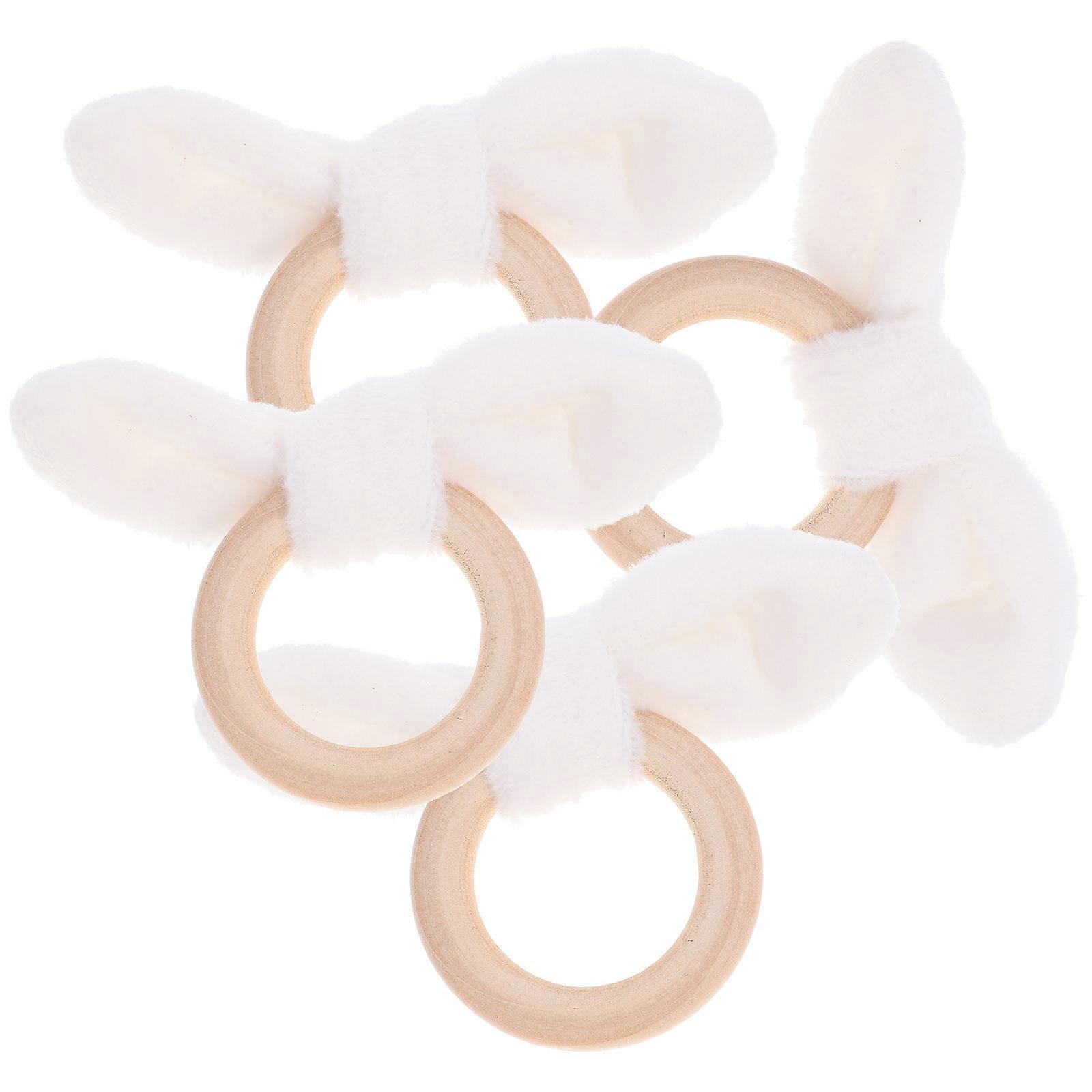 Easter Bunny Ear Shaped Napkin Ring Holders for 16Pcs Table Decoration