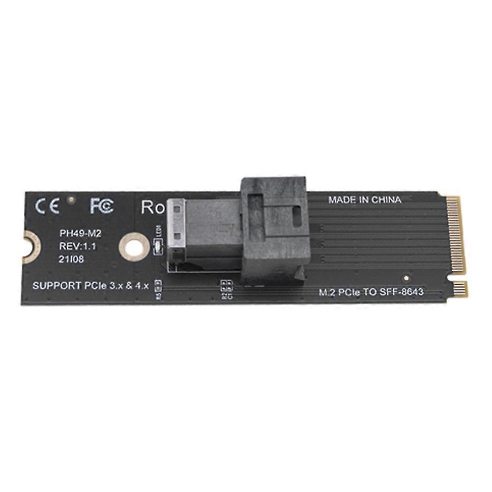 M.2 NVME to U.2 Converter Card Mkey PCIeX4 M.2 PCIe to SFF8643 Hard Disk Adapter Card M.2 NVME Support 2260/80 SSD