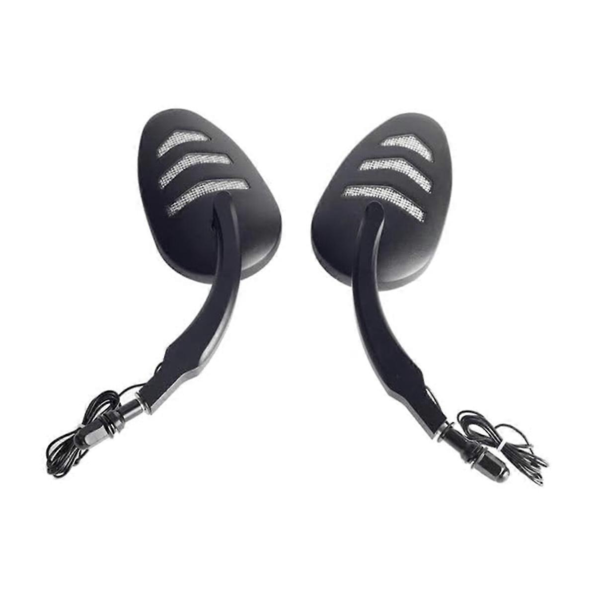 Motorcycle Rearview Mirrors with Turn Signals for