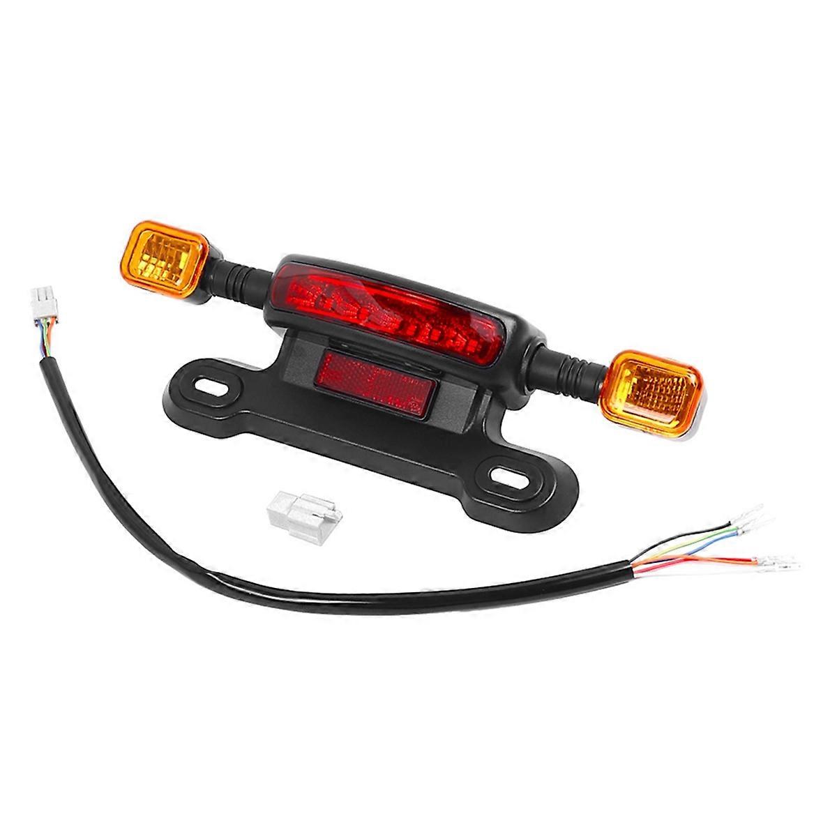 3 in 1 LED Taillight with Brake and Turn Signal Functions Electric Vehicle Rear Light Bicycle Replac