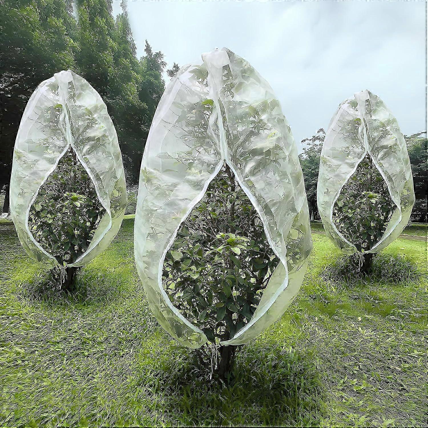 3-Pack 8 * 8FT Fruit Netting Bags for Fruit Trees, Bird Netting Safeguard Apple Trees and Blueberry Bushes from Birds, Pest and Deer, Cicadas Nett