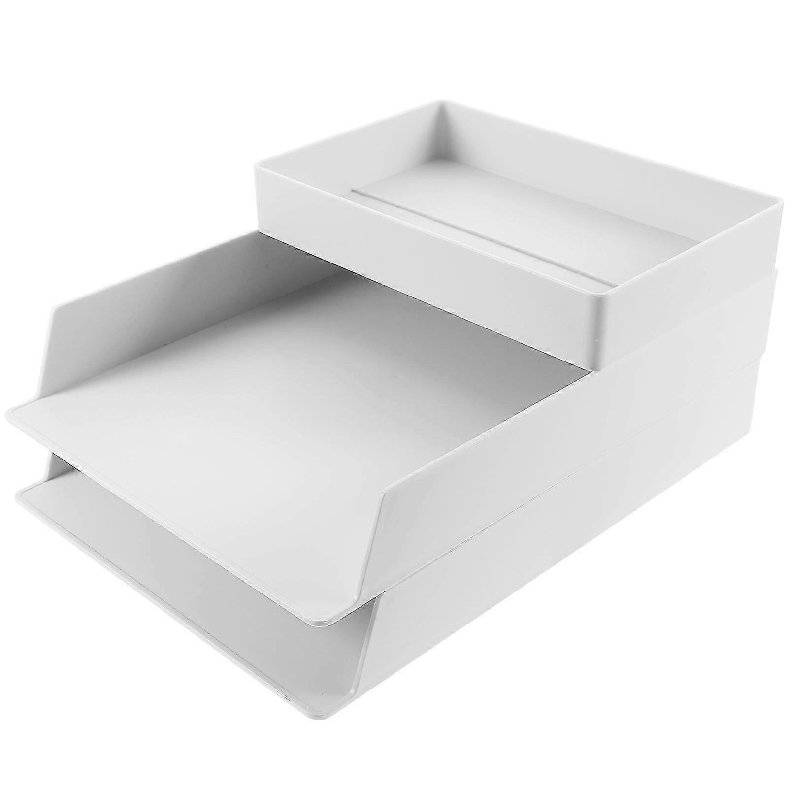 Multi-Layer Tabletop Stationery Organiser with Multi-Function Display for Office Supplies