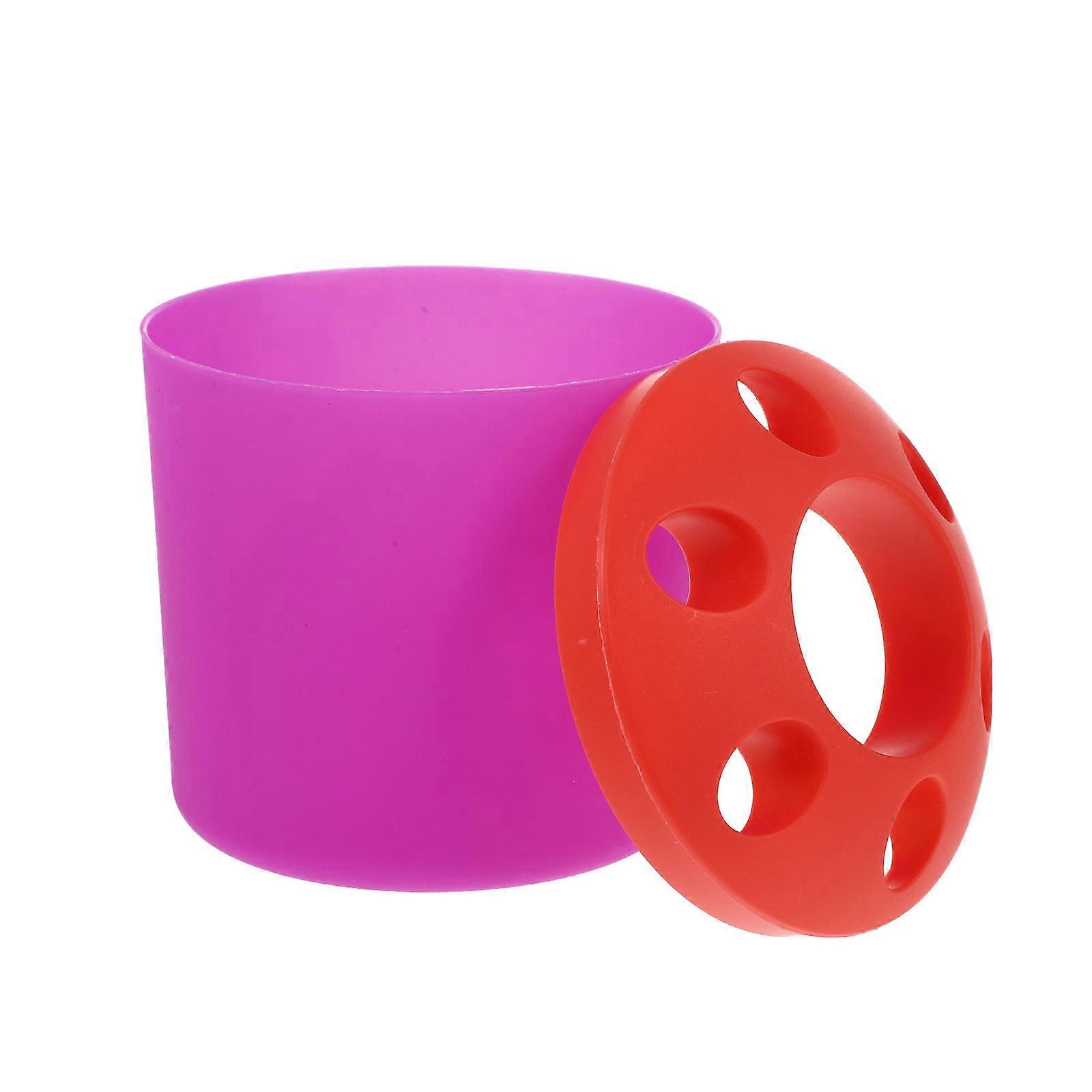 Circular Modern Toothbrush Holder Bathroom Use Purple Construction Waterproof 1Set