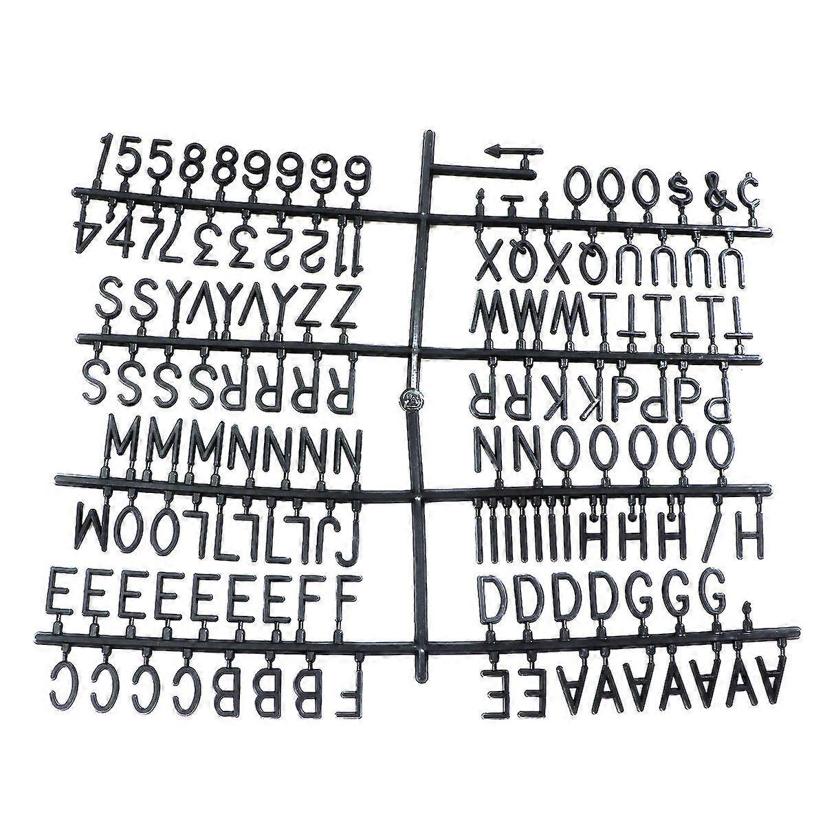 Black 3Pcs Plastic Letter Board for Teaching Activities
