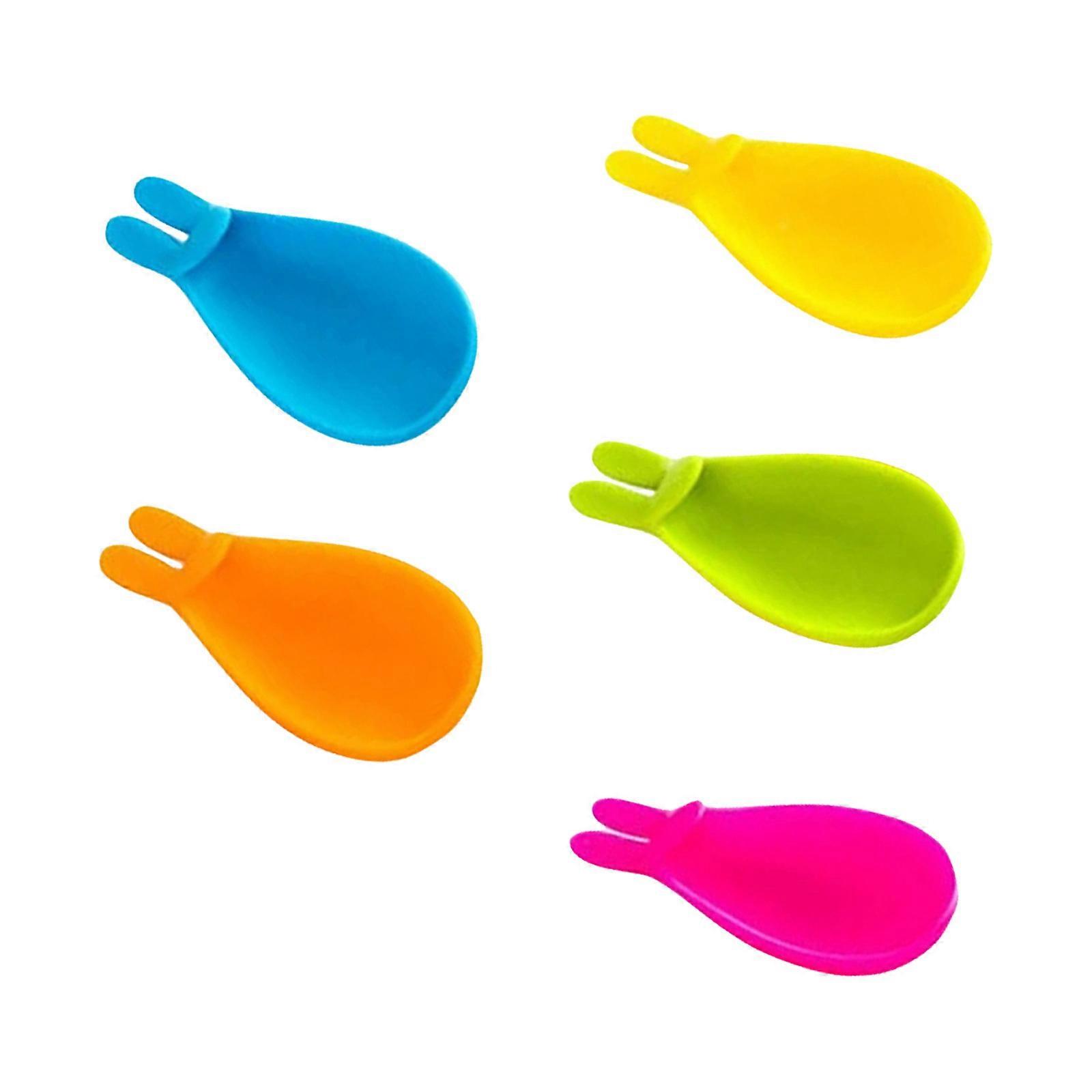 Assorted Color Rabbit Shape Silicone Tea Bag Holder for Decoration 25Pcs